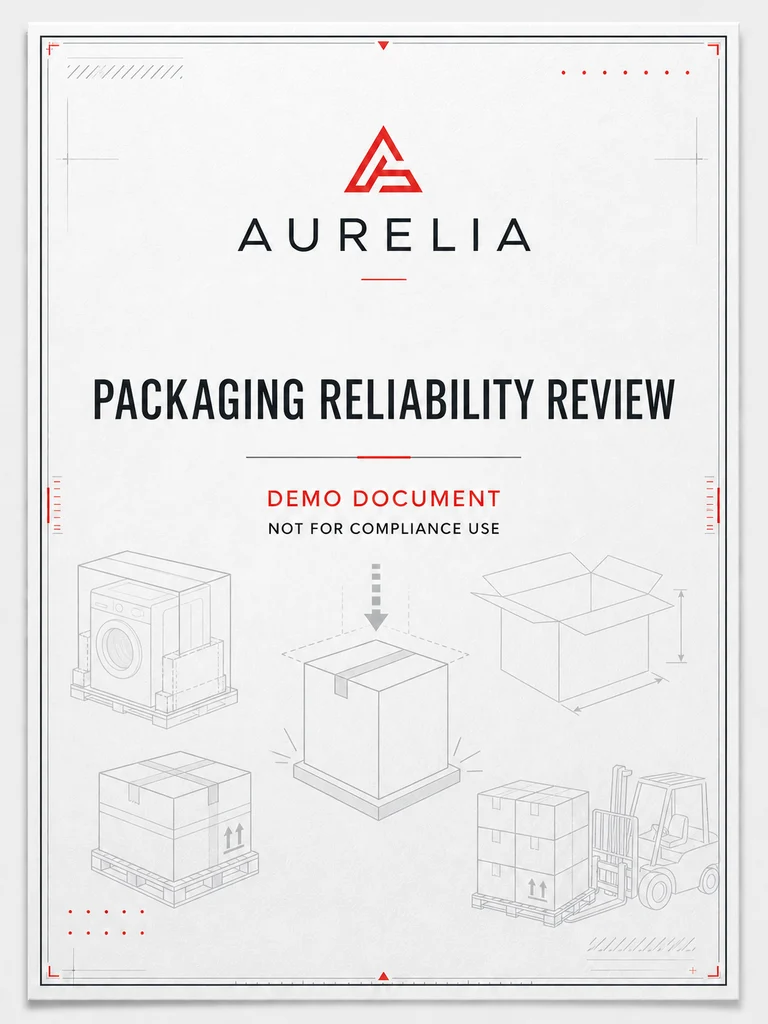 Demo packaging reliability review, not for compliance use