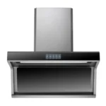 Gesture Control Induction Range Hood With Black Glass
