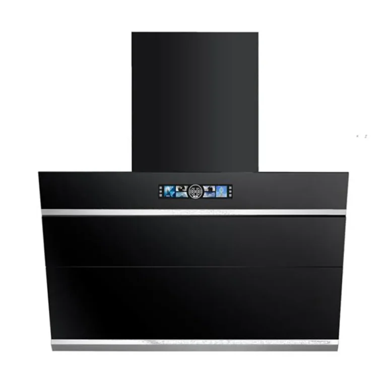 Kitchen Cooking High Power Black High-end Dual Motor Range Hood