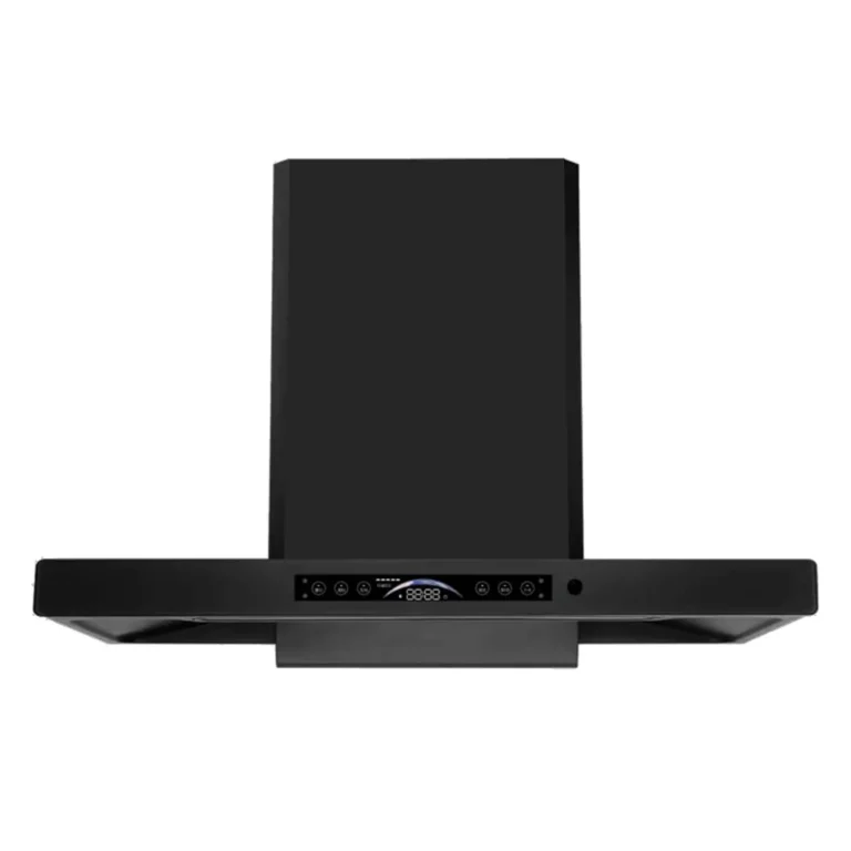 Stainless Steel Wall Mounted Exhaust Hood Black T Shape Range Hood