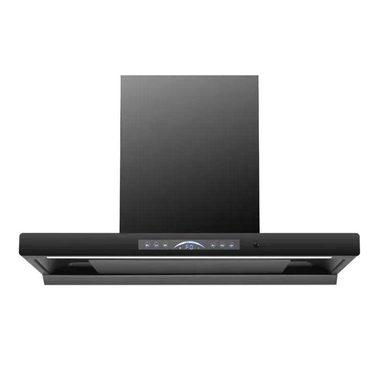 Modern Slim Range Hood With Crystal Screen For Restaurant Kitchen