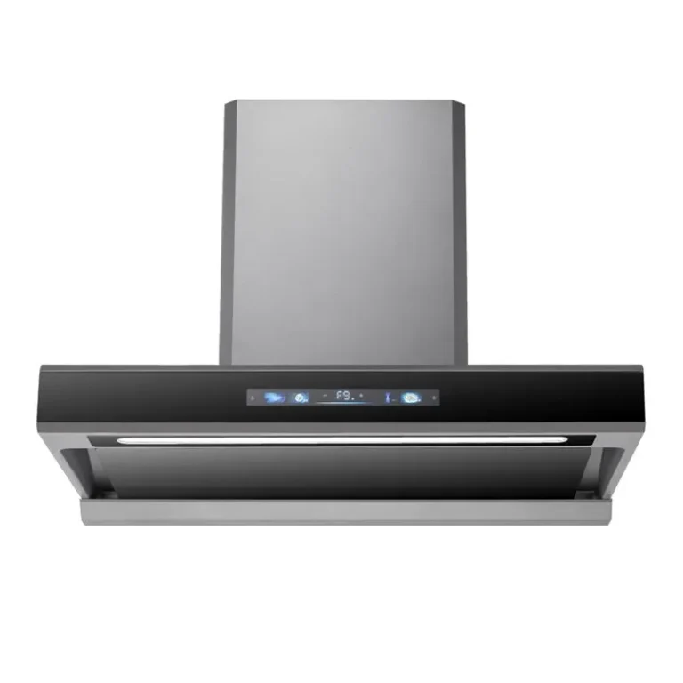 DC Inverter Black Tempered Glass Hood With Touch Switch