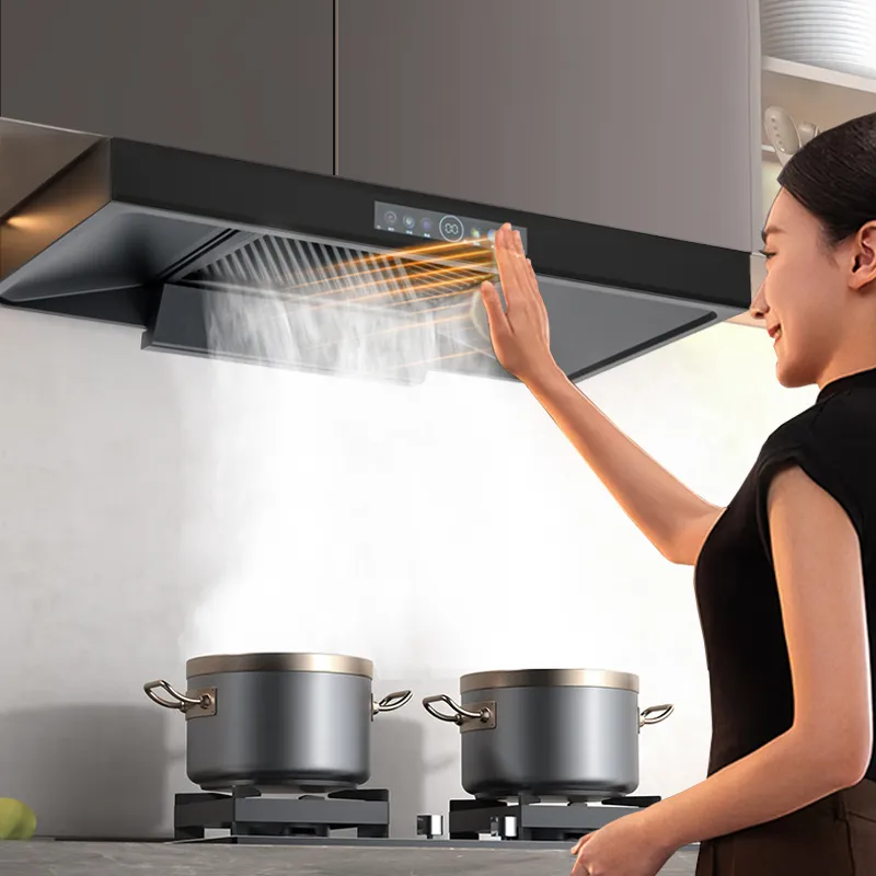 T Shape 90Cm Smart Extractor Hood Cooker Chimney Exhaust With Hand Sensor